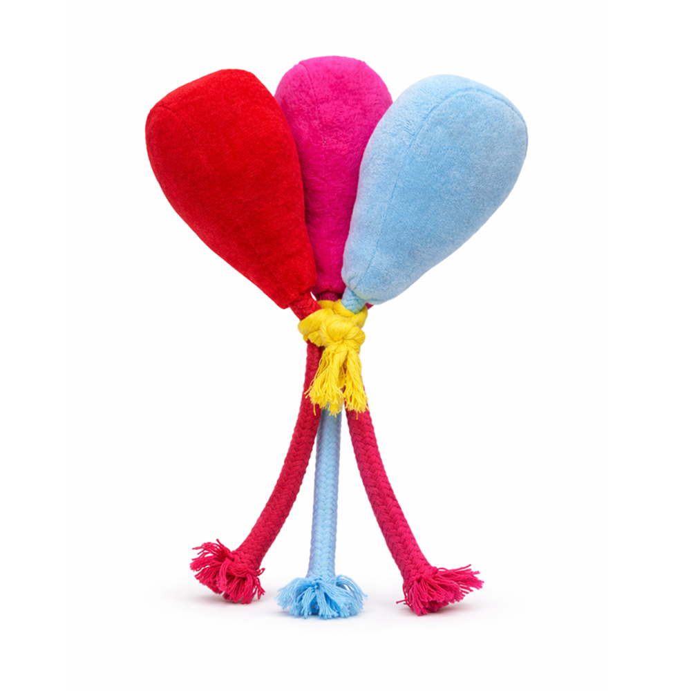 Pawgypets Balloon Plush with Rope Toy for Dogs