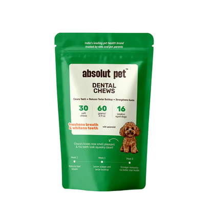 Absolut Pet Oral Care Plaque & Tartar Remover Chews Dog Supplement