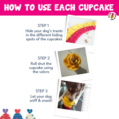 For The Love Of Dog Pink Birthday Snuffle Pupcake Toy for Dogs