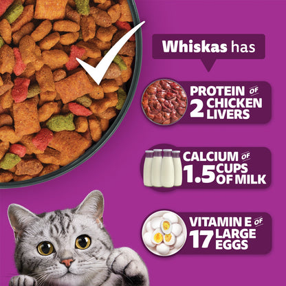 Whiskas Ocean Fish Flavour Dry Food & Petkit Freshelement Solo Automatic 2.4G WiFi Food Dispenser Adult Cat Combo