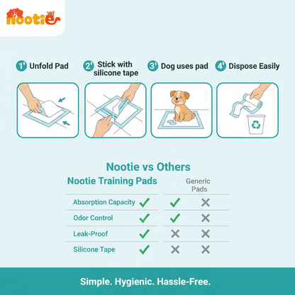 Nootie Super Absorbent, Leak-Proof Training Pads for Puppy & Adult Dogs (60x45cm)