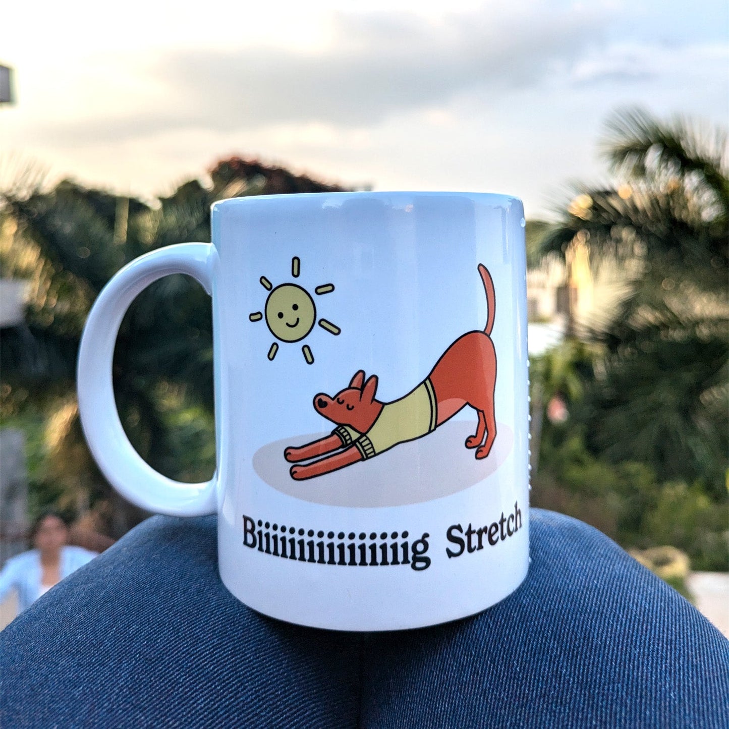 thePack Big Stretch Ceramic Coffee Mug (White)