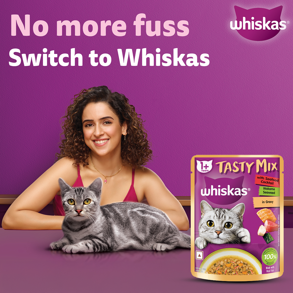 Whiskas Adult Wet Cat Food Combo |Chicken, Tuna & Seafood (Jelly & Gravy)