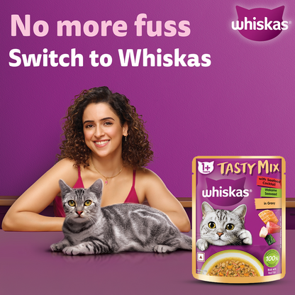 Whiskas Adult Wet Cat Food Combo |Chicken, Tuna & Seafood (Jelly & Gravy)