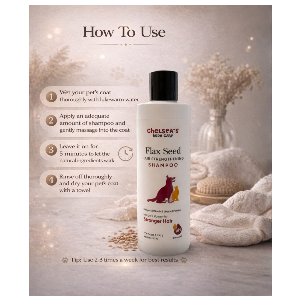 Dr. Chelsea’s Flax Seed Hair Strengthening Shampoo for Dogs & Cats