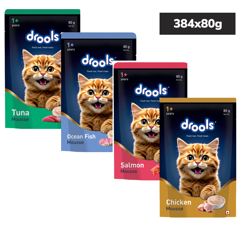 Drools Tuna and Ocean Fish and Salmon and Chicken Mousse Adult Cat Wet Food