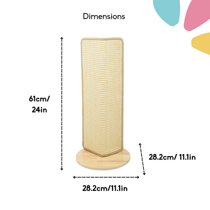 FurryLiving Cat Wall Scratcher Lite Space Saving Design for Wall Corners (Oak)