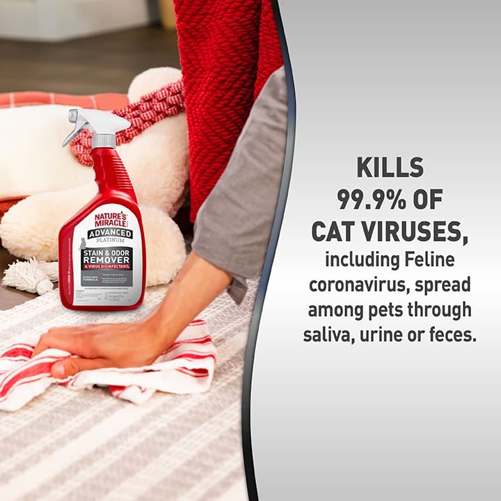 Nature's Miracle JFC Fresh Scented Advanced Platinum Stain and Odor Remover and Virus Disinfectant for Cats