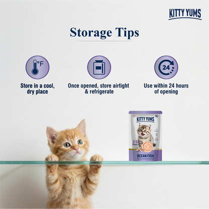 Kitty Yum Ocean Fish Mousse Kitten Cat Wet Food