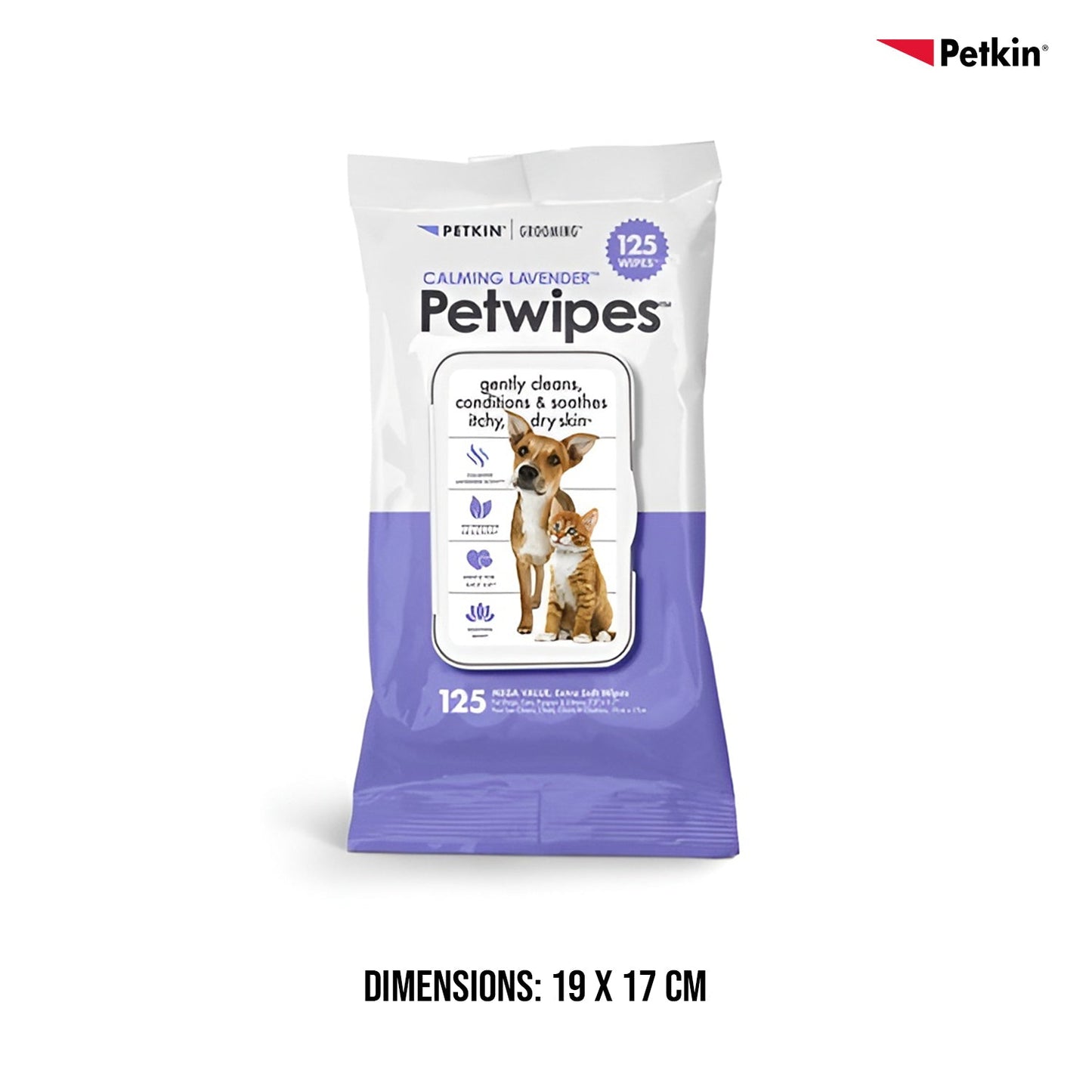 Petkin Calming Lavender Petwipes for Dogs and Cats
