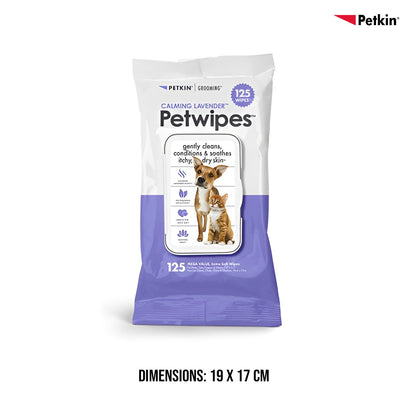 Petkin Calming Lavender Petwipes for Dogs and Cats