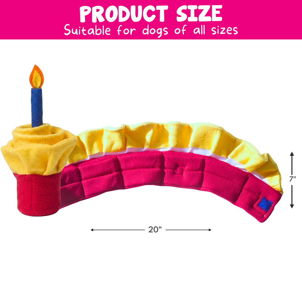 For The Love Of Dog Pink Birthday Snuffle Pupcake Toy for Dogs