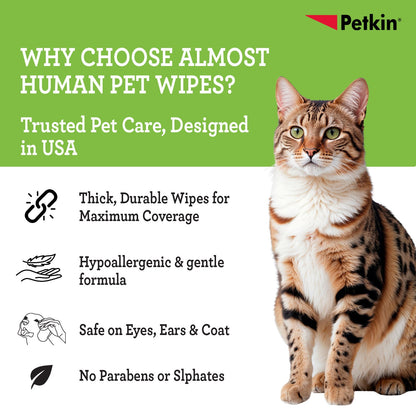 Petkin Gaint Big N' Thick  Unscented Petwipes for Dogs and Cats