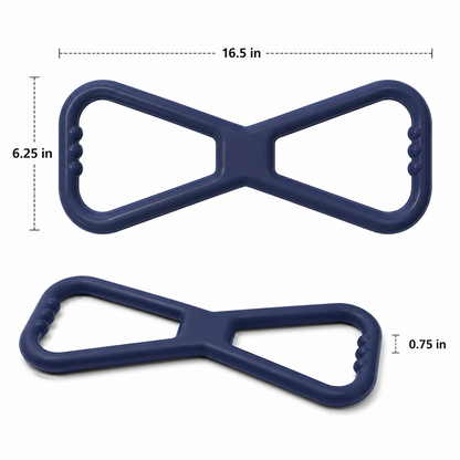 Talking Dog Club Sturdy Infinity Pull Natural Rubber Chew Toy for Dogs (Blue)