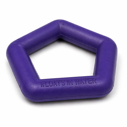 Talking Dog Club Sturdy Hexagon Floater Chew Toy for Dogs (Purple)