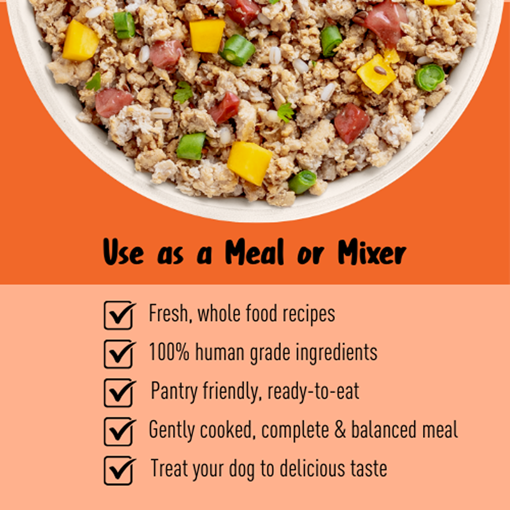 Homiee & Ginger Grain Free Mini Meals Chicken & Sweet Potato, Chicken & Quinoa and Chicken & Barley Fresh Food for Dogs Combo