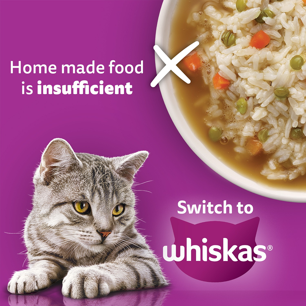Whiskas Tuna in Jelly, Chicken and Salmon in Gravy Meal Adult Cat Wet Food