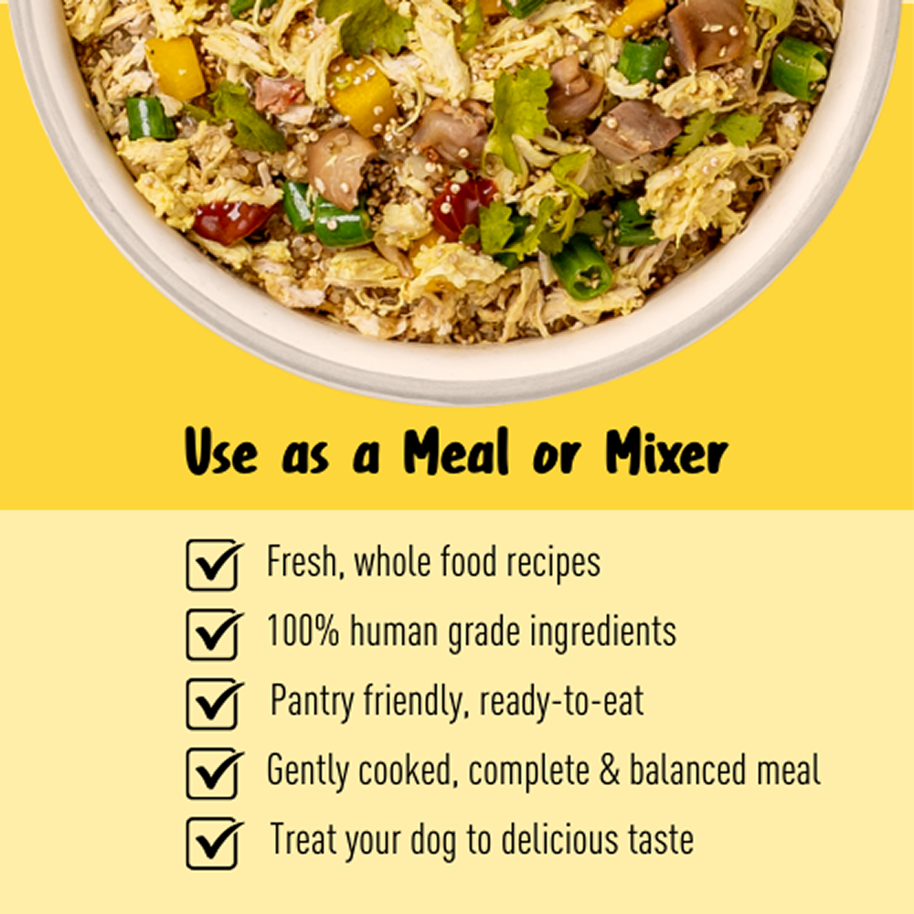 Homiee & Ginger Grain Free Mini Meals Chicken & Sweet Potato, Chicken & Quinoa and Chicken & Barley Fresh Food for Dogs Combo
