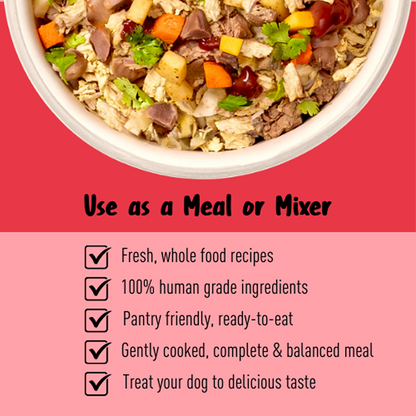 Homiee & Ginger Grain Free Mini Meals Chicken & Sweet Potato, Chicken & Quinoa and Chicken & Barley Fresh Food for Dogs Combo