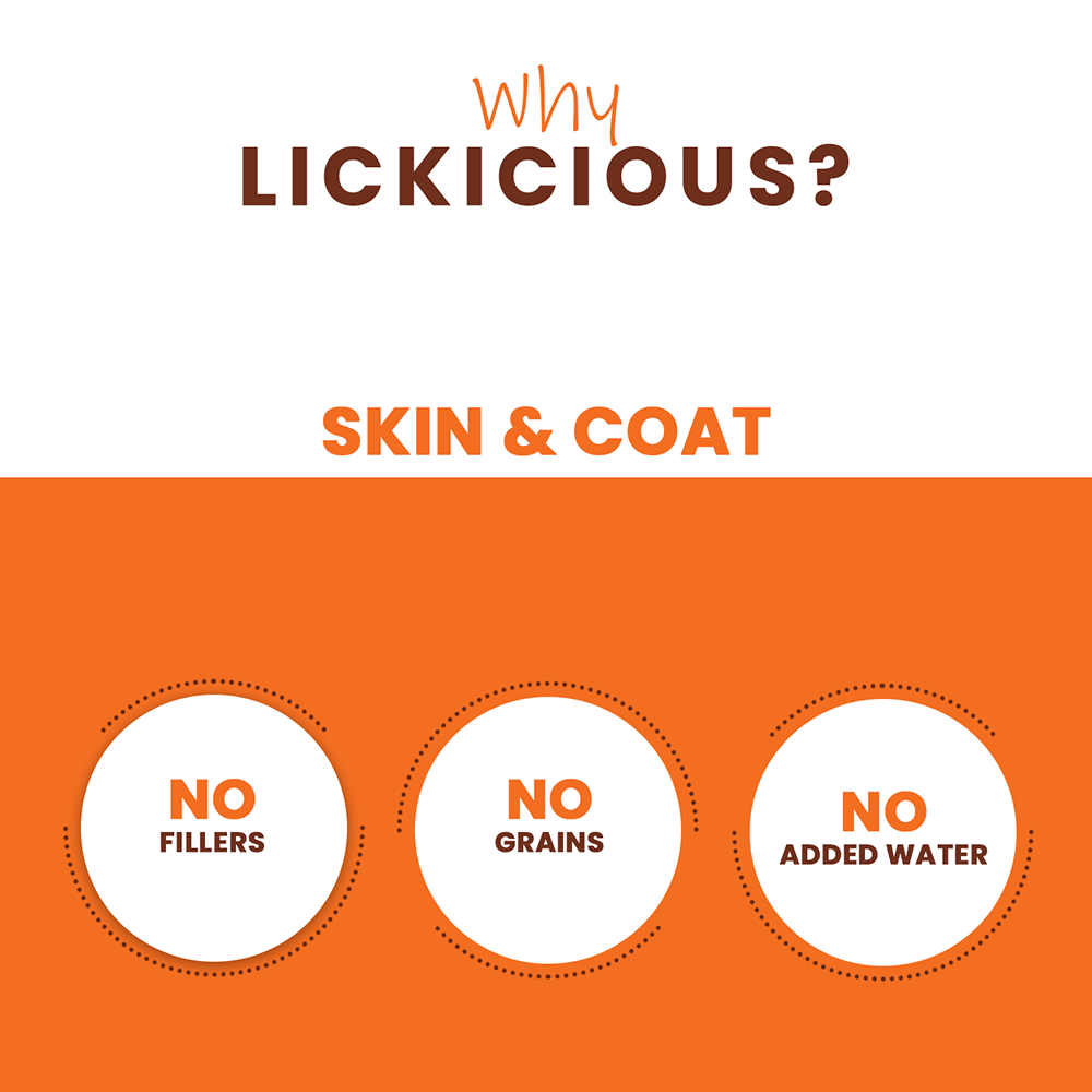 Lickicious Healthy Skin and Coat Chewy Stick Dog Treats
