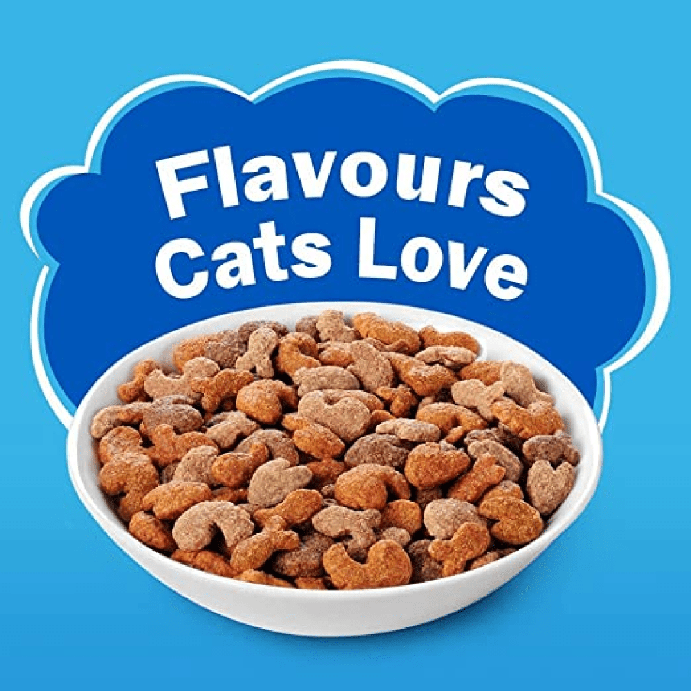 Friskies Seafood Cat Dry Food and Purina Felix Salmon with Jelly Adult Cat Wet Food Combo