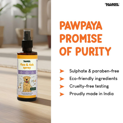 Pawpaya  Flea and Tick Spray for Dogs and Cats