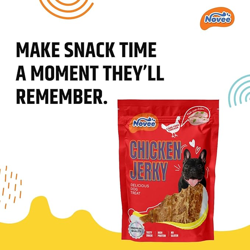 Novee Chicken Jerky Treats for Dogs