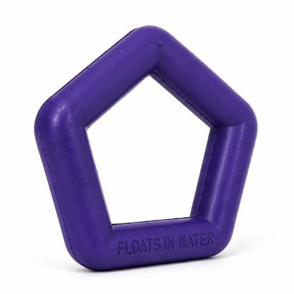 Talking Dog Club Sturdy Hexagon Floater Chew Toy for Dogs (Purple)