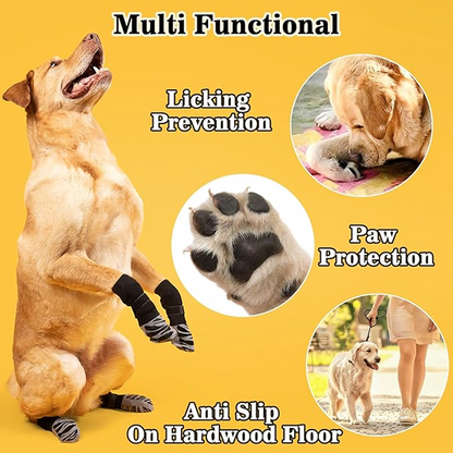 KUTKUT Non Slip Socks for Dogs (Grey)