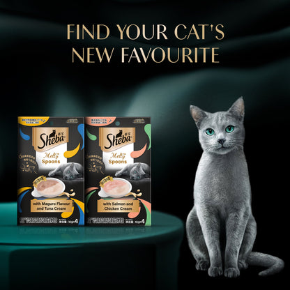 Sheba Melty Spoons Maguro Flavour with Tuna Cream Lickable Creamy Cat Treats