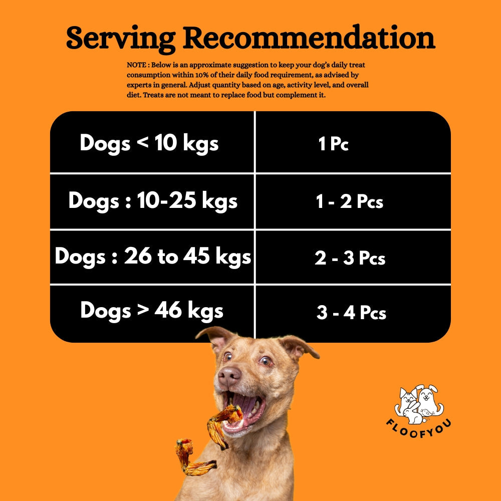 Floofyou Air Dried Chicken Wings Crunchy Dental Chew Dog Treats