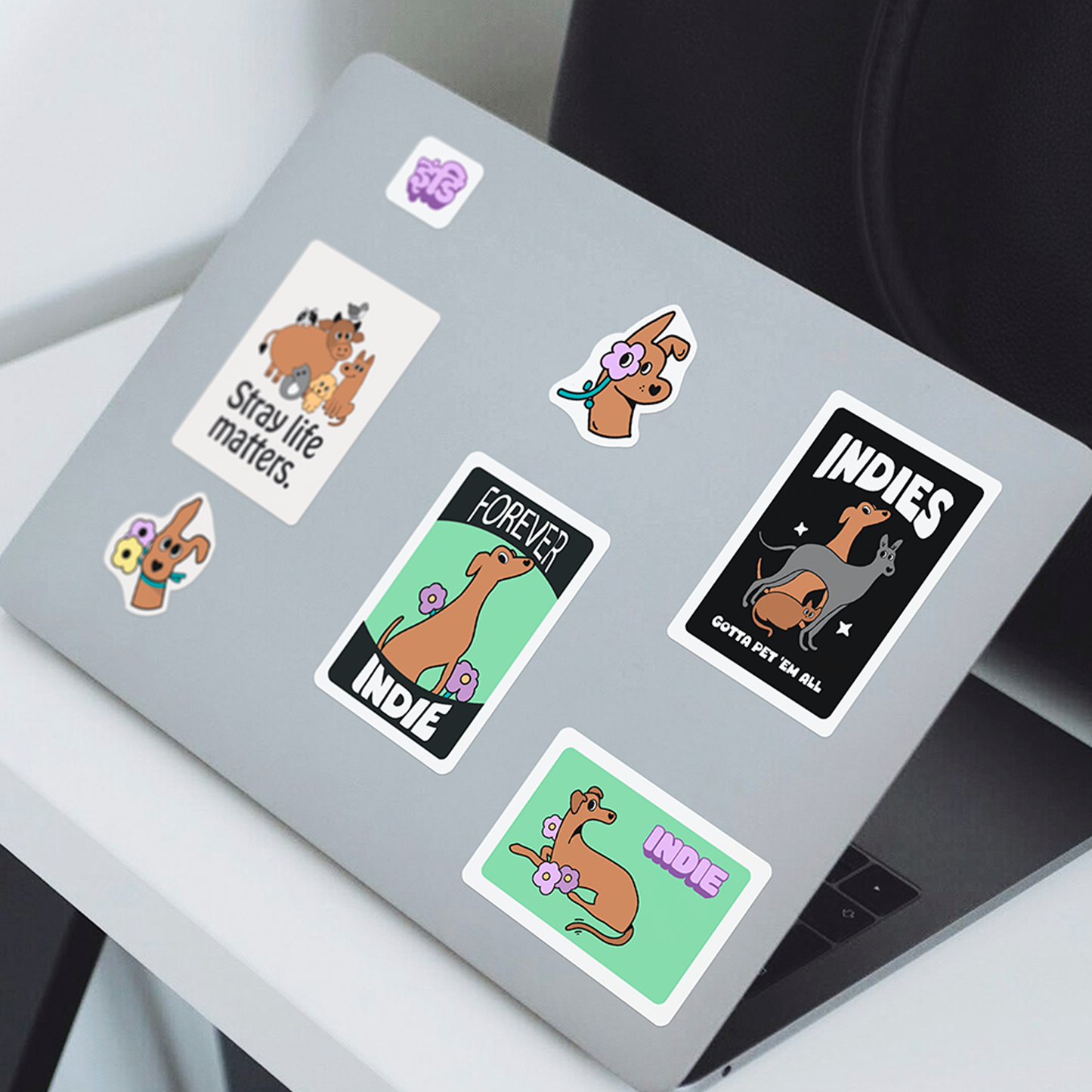 thePack Indie Dog Stickers