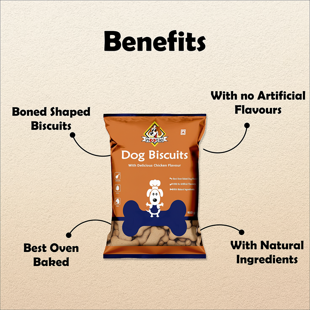 Nootie Chicken & Peanut Butter Flavour Biscuits Adult Dog Treats
