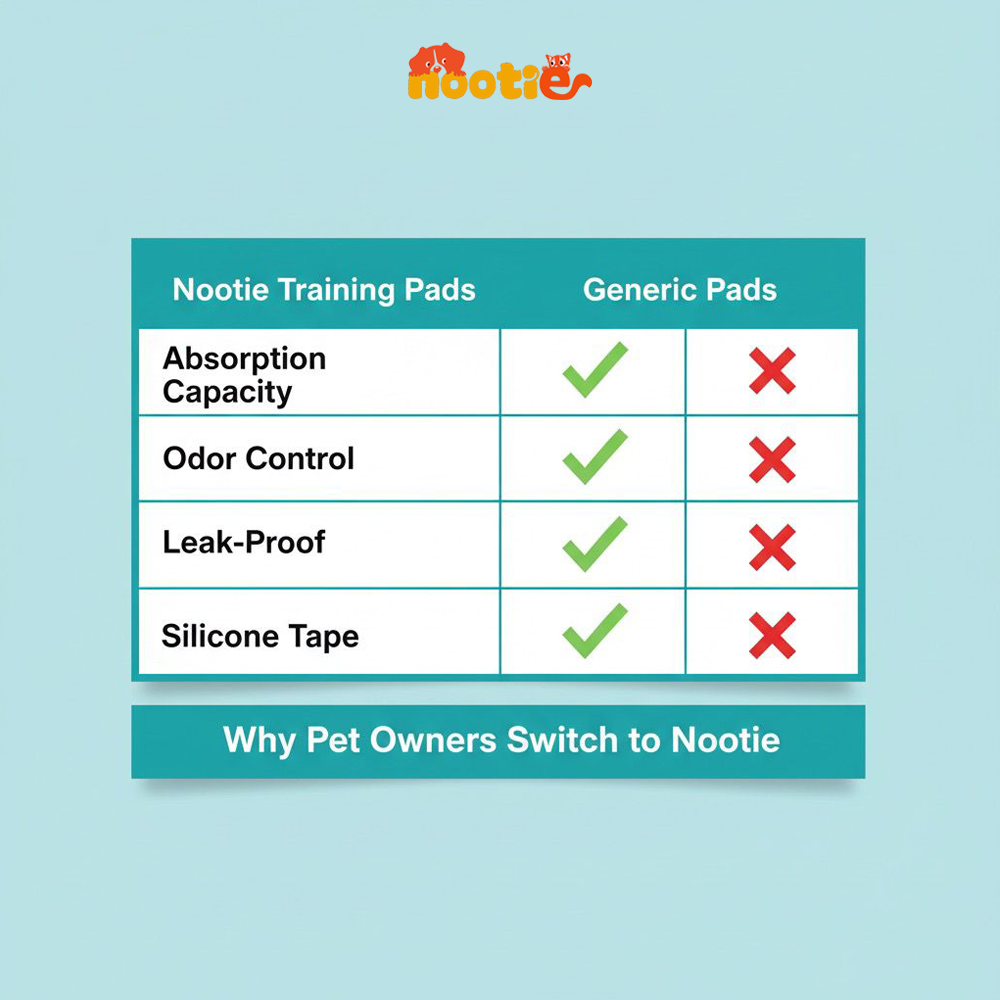 Nootie Super Absorbent, Leak-Proof Training Pads for Puppy & Adult Dogs (60x45cm)