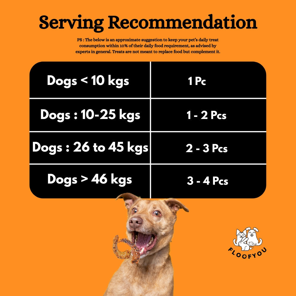 Floofyou Air Dried Chicken Neck Crunchy Dental Chew Dog Treats