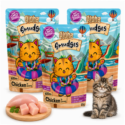 Aloha Smudges Chicken in Gravy Kitten Cat Wet Food