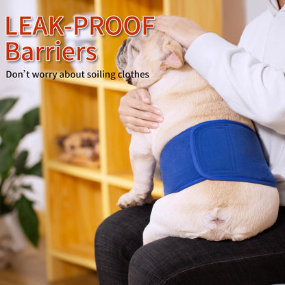 KUTKUT Diapers for Male Dogs (Blue)