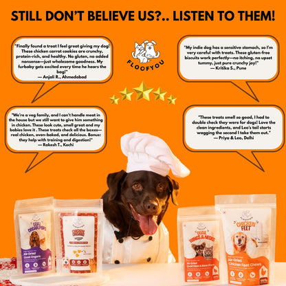 Floofyou Chicken Carrot Oven Baked Cookie Dog Treats