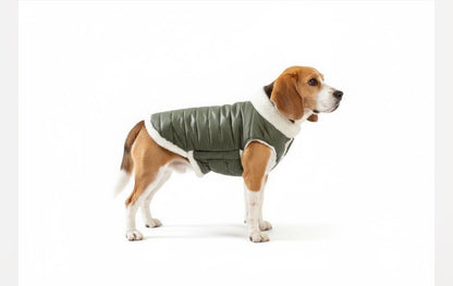 Woofiezz Warm & Comfortable Winter Jackets for Dogs and Cats (Olive Green)