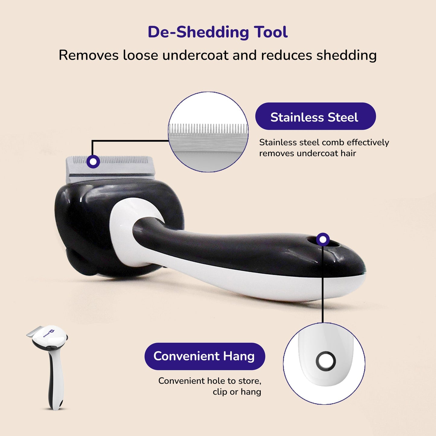 Petverse 7 in 1  Professional Deshedding, Detangling & Nail Care Kit for Dogs & Cats