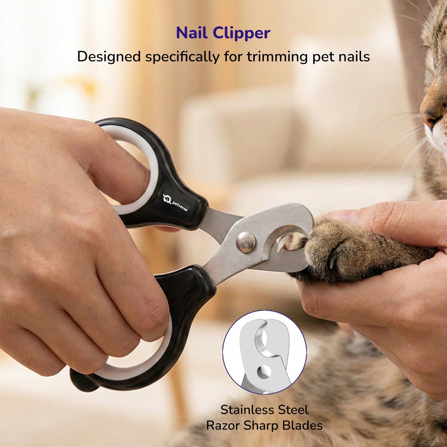 Petverse 7 in 1  Professional Deshedding, Detangling & Nail Care Kit for Dogs & Cats