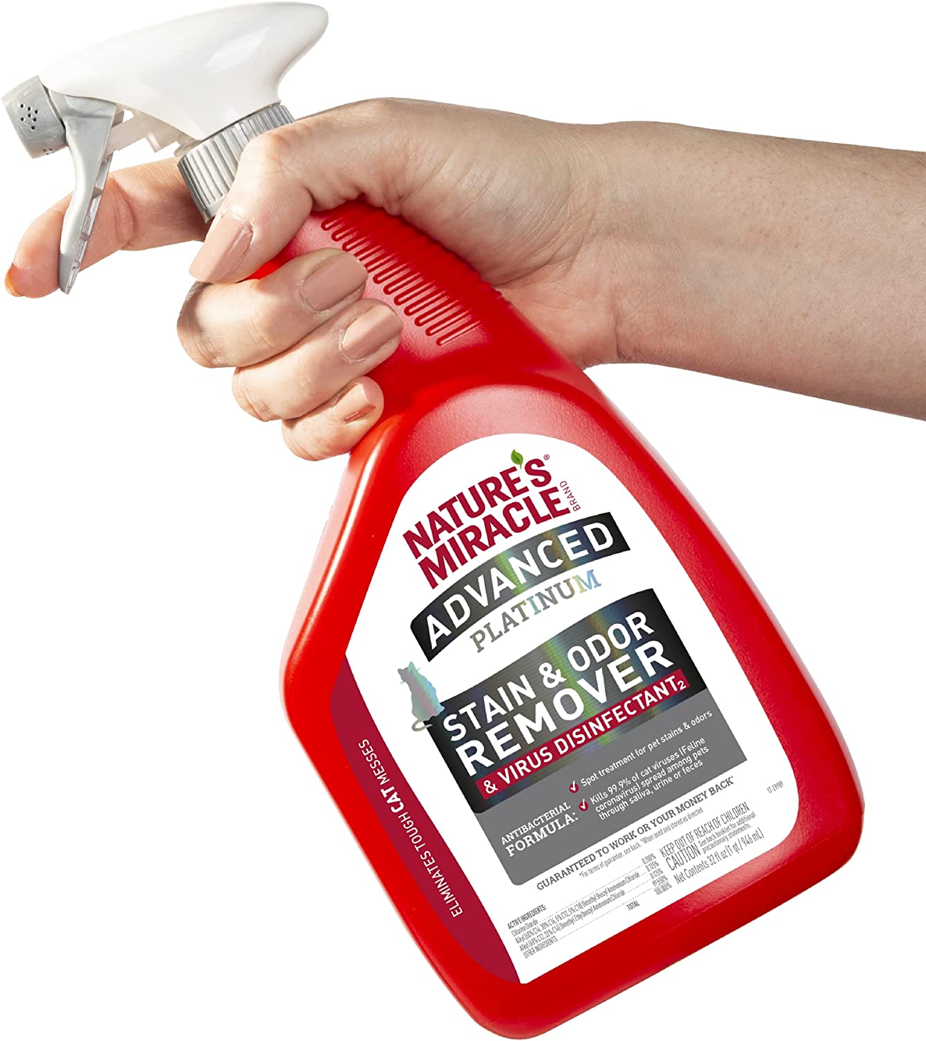 Nature's Miracle JFC Fresh Scented Advanced Platinum Stain and Odor Remover and Virus Disinfectant for Cats