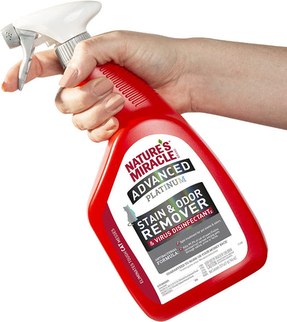 Nature's Miracle JFC Fresh Scented Advanced Platinum Stain and Odor Remover and Virus Disinfectant for Cats