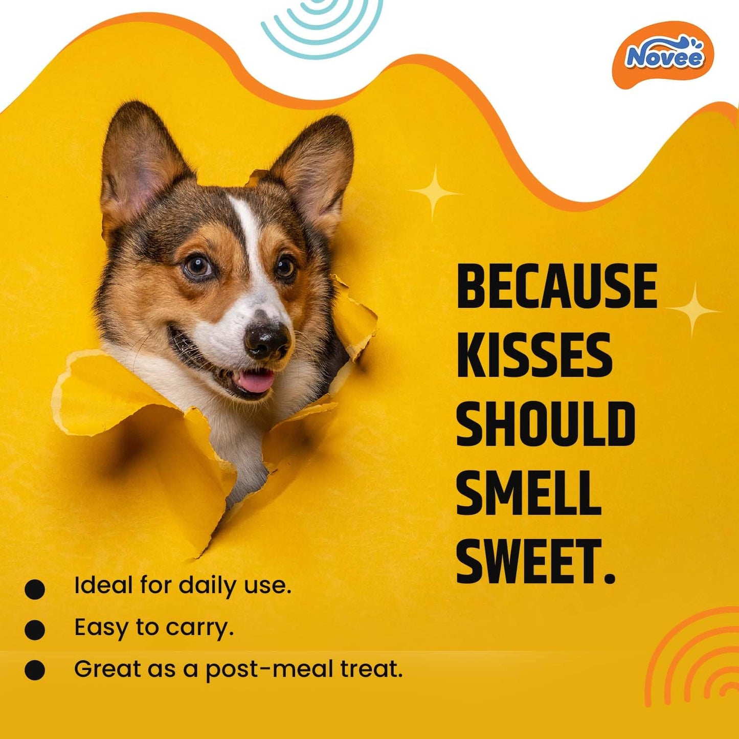 Novee Mini Dental Care Stick Treats for Dogs