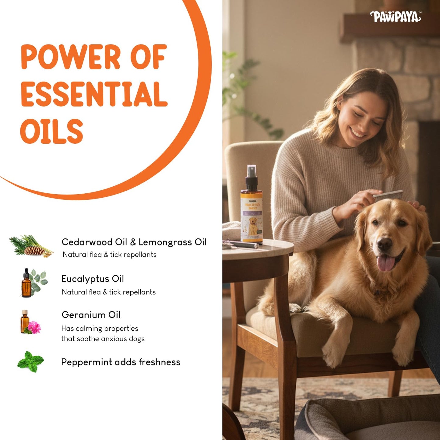 Pawpaya  Flea and Tick Spray for Dogs and Cats