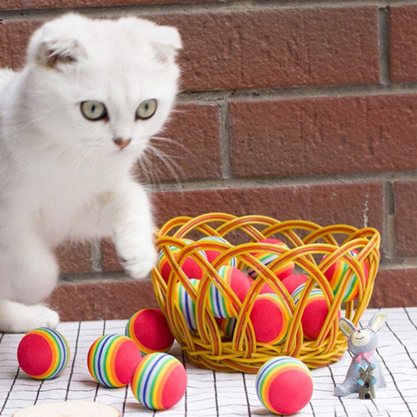 KUTKUT Foam Balls for Cats (Rainbow)