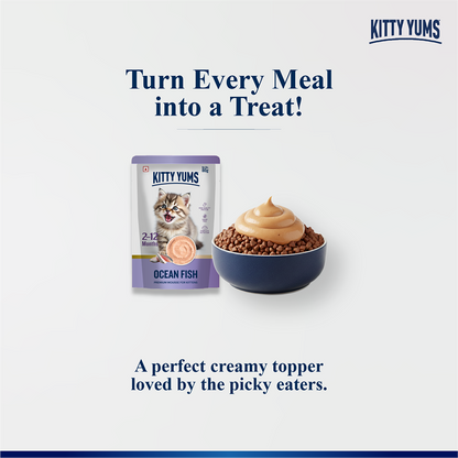 Kitty Yum Ocean Fish Mousse Kitten Cat Wet Food