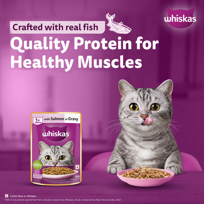 Whiskas Tuna in Jelly, Chicken and Salmon in Gravy Meal Adult Cat Wet Food