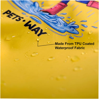 Pets Way Mistiq Yellow Monsoon Fun Raincoat for Dogs