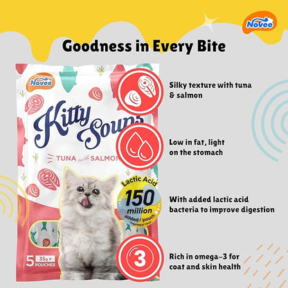 Novee Kitty Tuna with Salmon Soup Cat Treats